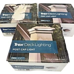 3 x NEW Trex Deck Lighting 4x4 Post Cap Light LED Open Box - Box Damage